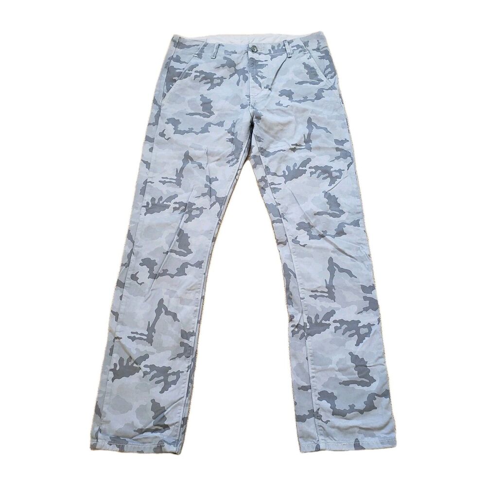Levi's Snow Camouflage Slim Straight Sz 33x34(FITS 35x33) Flap Pocket Men Chinos